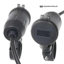 Carregador USB Duplo para Veículos e Motos com Voltímetro - Garagem Popular